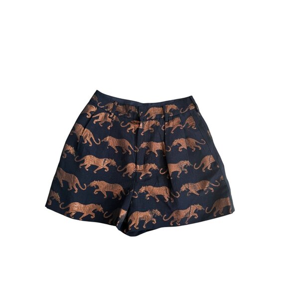 MARC BY MARC JACOBS Jaguar Print High Waist Wool Blend Shorts Size 6 - Picture 13 of 13